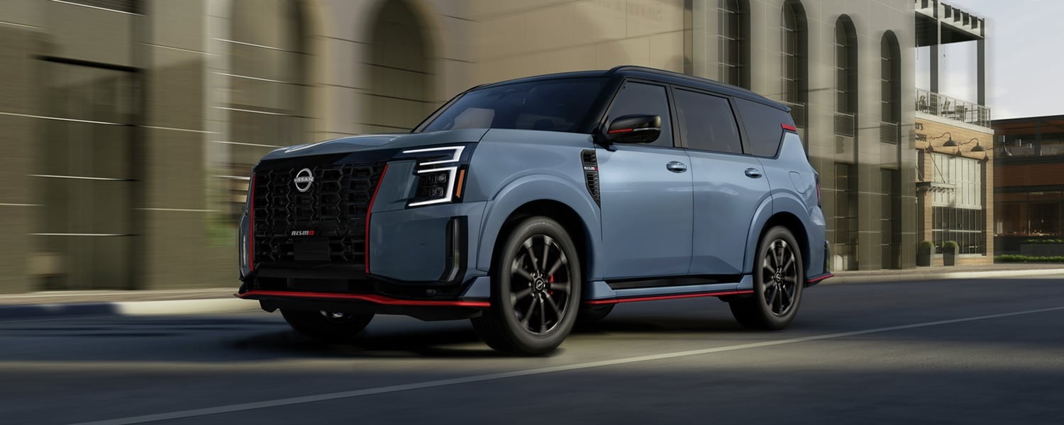 Nissan Armada NISMO Trim driving on a city street
