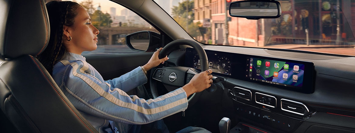 2026 Nissan Sentra driver cockpit interior infotainment display